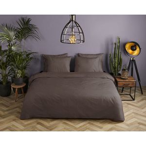 HIP - Dekbedovertrek - Bruin - Katoen Satijn