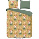 Dekbedovertrek Kakatoe - Meerkleurig - Microvezel - Dessin: Bloemen, Dieren