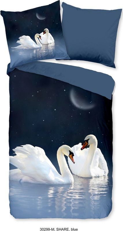 Dekbedovertrek - Blauw & Meerkleurig - Microvezel - Natuur & Dieren - Tweepersoons 200x200 Cm