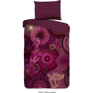 HIP - Miska - Dekbedovertrek - Bordeaux - 100% Katoen-Satijn