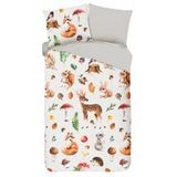 Dekbedovertrek - Blauw - Katoen - 140x200 cm