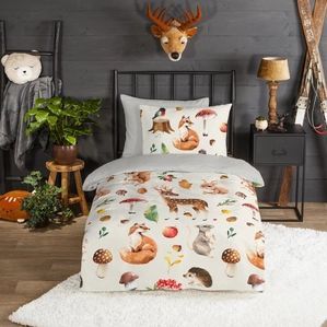 Dekbedovertrek - Blauw - Katoen - 140x200 cm