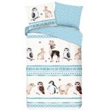 Good Morning - Freezing - Dekbedovertrek - Blauw - 100% Geruwde Flanel