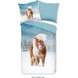 Good Morning flanellen dekbedovertrek 1 persoons (140x220 cm)