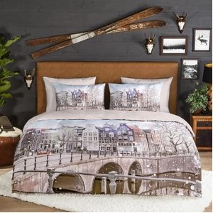 Dekbedovertrek Good Morning Amsterdam Multi Flanel-140 x 200 / 220 cm | 1-Persoons