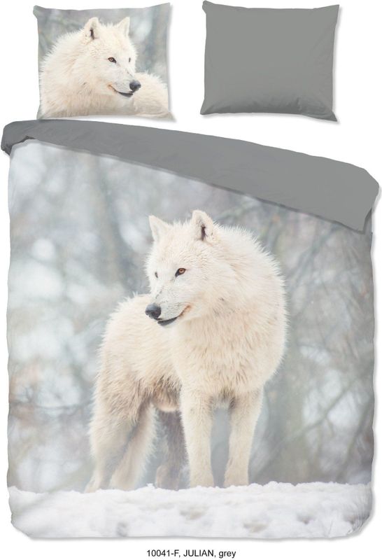 Good Morning - Julian - Dekbedovertrek - Grijs - Flanel - 2-Persoons