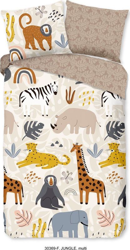 Good Morning - Jungle - Dekbedovertrek - Multi - Flanel