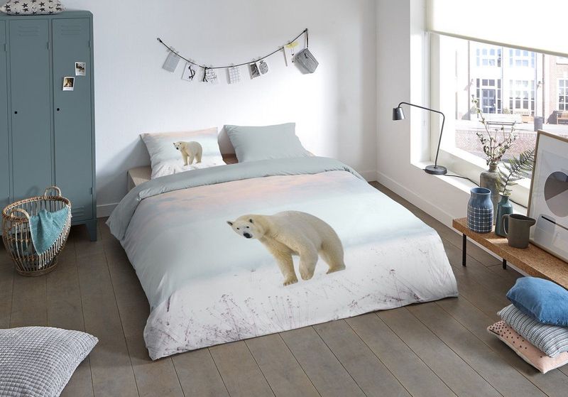 Bjorn - Dekbedovertrek - Meerkleurig Microvezel - Dessin: Landschap, Dieren, Natuur