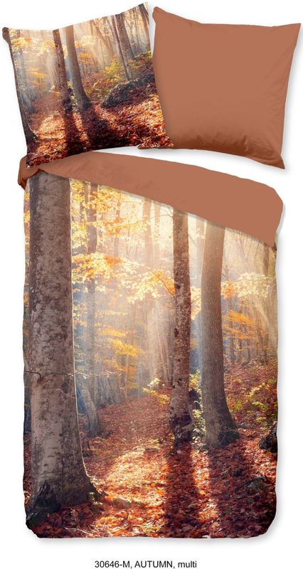 Dekbedovertrek Autumn - Meerkleurig - Microvezel - Dessin: Natuur