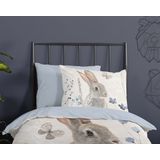 Dekbedovertrek - Blauw - Katoen - Enkele Bedmaat