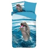 Dekbedovertrek - Blauw - Katoen - 1 Persoon