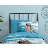 Dekbedovertrek - Blauw - Katoen - 1 Persoon