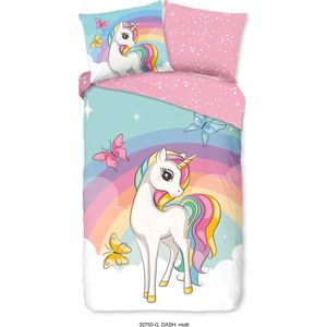 Dekbedovertrek - Wit - Katoen - Eenpersoons