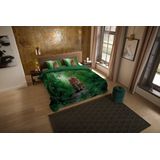 Dekbedovertrek Amazone - Groen - Microvezel - Dieren, Natuur