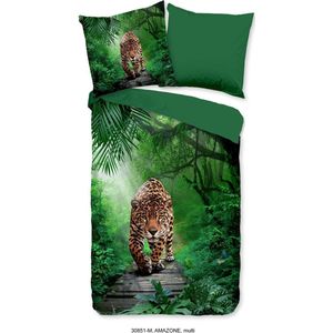 Dekbedovertrek Amazone - Groen - Microvezel - Dieren, Natuur