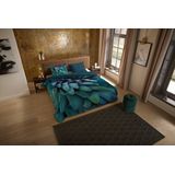 Dekbedovertrek - Grijs - Katoen - 240 x 220 cm