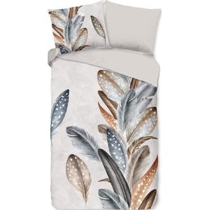 Good Morning - Eina - Dekbedovertrek - Meerkleurig - Eenpersoons 140x200 cm - Katoen Flanel