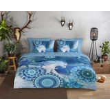 HIP Collectie - Lumi - Dekbedovertrek - Blauw - 2-persoons - 200 x 200/220 cm