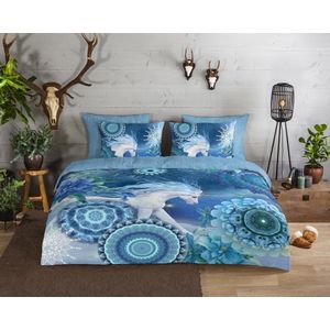 HIP Collectie - Lumi - Dekbedovertrek - Blauw - 2-persoons - 200 x 200/220 cm