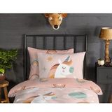 Good Morning - Unidance - Dekbedovertrek - Roze - Flanel - 1-Persoons