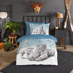 Good Morning - Safe - Dekbedovertrek - Blue - Flanel