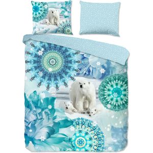 HIP - Seppo - Dekbedovertrek - Blauw - 100% Flanel - 1-Persoons