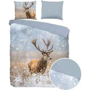 Good Morning - Dekbedovertrek - Blauw - Katoen/Flanel