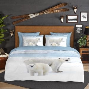 Good Morning - Care - Dekbedovertrek - Blue - 100% Flanel - 1-Persoons