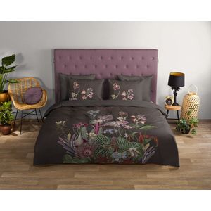 Good Morning - Dekbedovertrek - Bruin - Katoen - Dessin: Bloemen