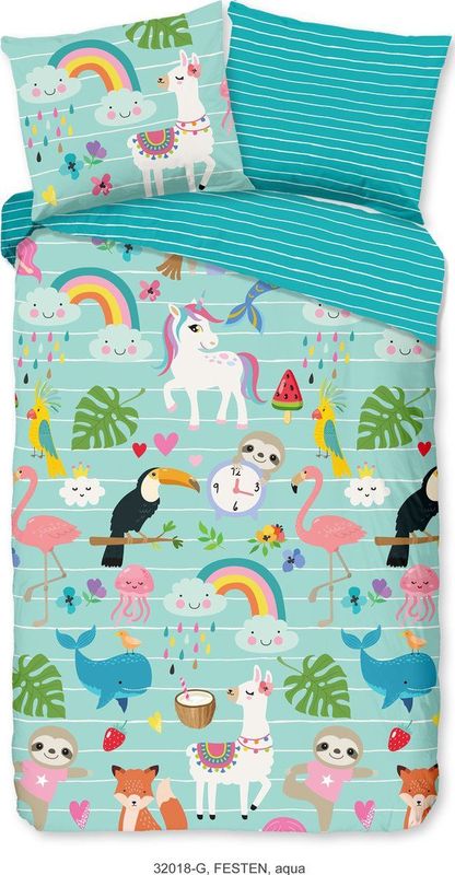 Dekbedovertrek - Wit - Katoen - 1 Persoon