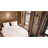 Pure Dekbedovertrek "luxe stiksel plooien" Zand Microfiber