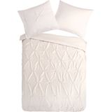 Pure Dekbedovertrek "luxe stiksel plooien" Zand Microfiber