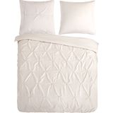 Pure Dekbedovertrek "luxe stiksel plooien" Zand Microfiber