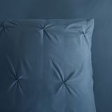 Pure - Dekbedovertrek - Petrol - Luxe Stiksel Plooien - 155x220 cm - Microfiber