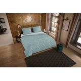 Pure - Zigzag Dekbedovertrek - Groen - Microfiber