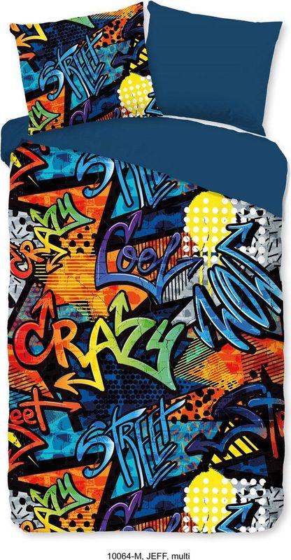 Pure - Graffic - Dekbedovertrek - Multi - Inclusief 1 of 2 Kussenslopen van 60 x 70 cm