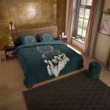 Dekbed-Discounter - Catch - Dekbedovertrek - Petrol - Microvezel - Dieren