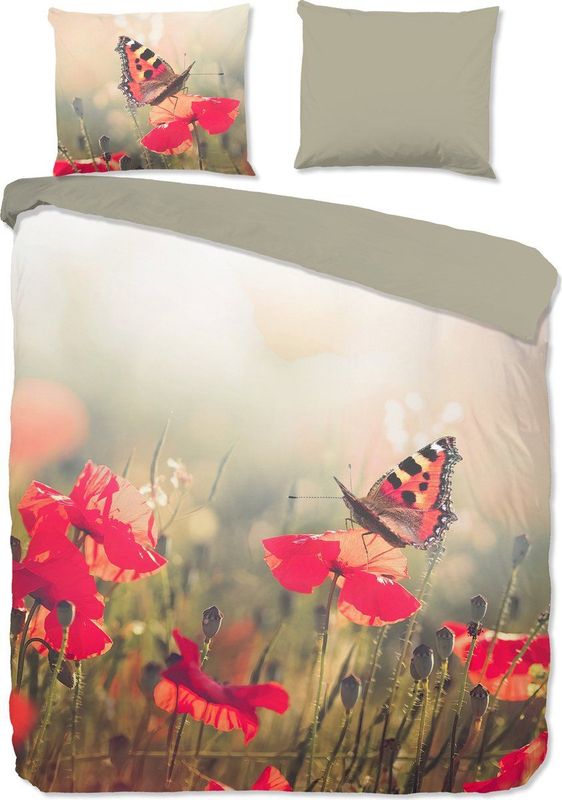 Goodmorning - Klaprozen - Dekbedovertrek - Multi - 100% Katoen - Inclusief Kussenslopen