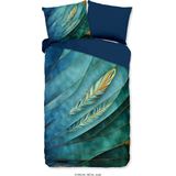 Dekbedovertrek Neva - Blauw - Microvezel - Dessin: Veren