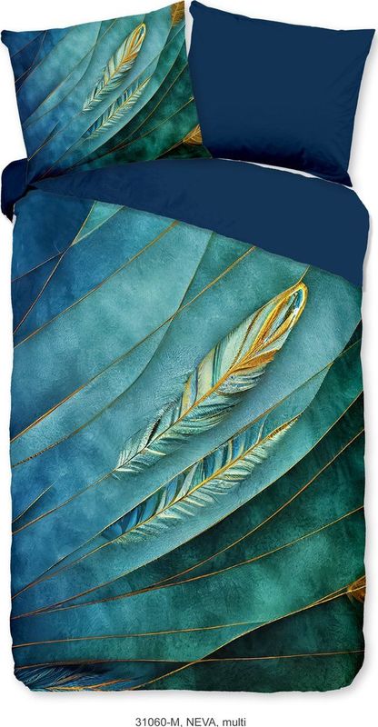 Dekbedovertrek Neva - Blauw - Microvezel - Dessin: Veren