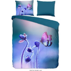 Dekbedovertrek Davine - Meerkleurig Microvezel - Dessin: Bloemen, Dieren, Natuur