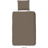 Dekbedovertrek - Taupe - Pure - Dekbed-Discounter.nl - Tweepersoons 200x200 cm - Microvezel - Effen