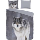 Good Morning - Dekbedovertrek - Wit/Grijs/Antraciet - Katoen/Flanel