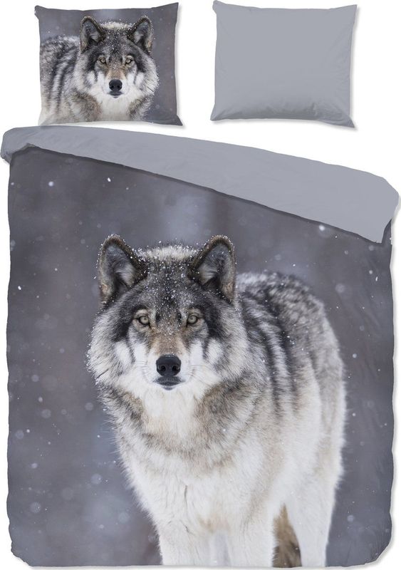 Good Morning - Dekbedovertrek - Wit/Grijs/Antraciet - Katoen/Flanel