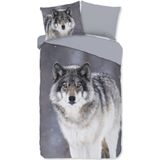 Dekbedovertrek - Grijs - Katoen - 1 Persoons