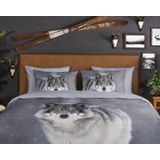 Dekbedovertrek - Grijs - Katoen - 1 Persoons