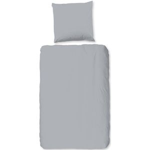 Good Morning - Flanel Uni Zilver - Dekbedovertrek - Katoen/Flanel