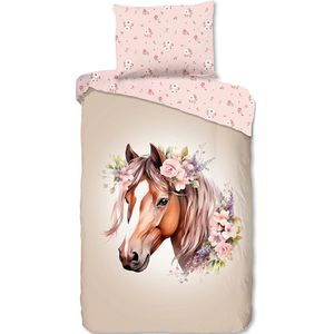 Good Morning Kinderdekbedovertrek "kat" Zand Katoen