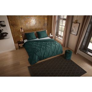 Dekbedovertrek - Blauw - Katoen - 200x200 cm