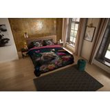 Dekbedovertrek Borra - Meerkleurig - Microvezel - Dieren - Eenpersoons 140x200 Cm